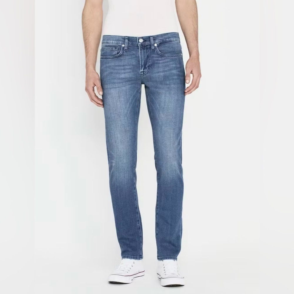 Frame Men’s L’Homme Slim blue jeans.